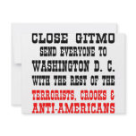 Close GitMo Send Everyone To Washington DC Custom Invites