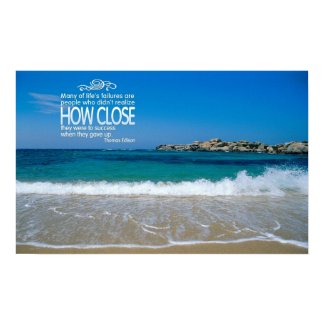 Close to Success Inspirational Poster Your Print print