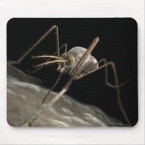 Close up 3d mosquito biting mousepad