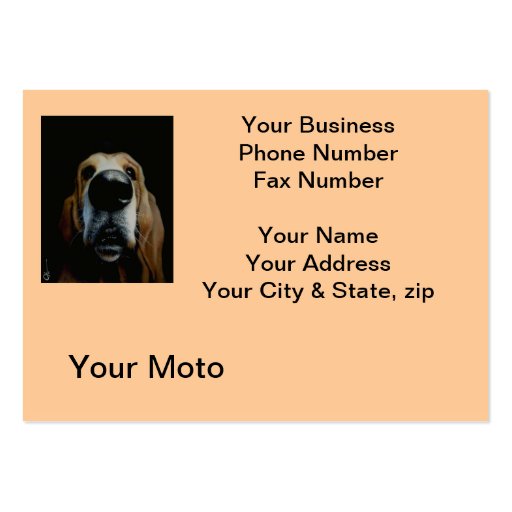 Close Up Dog Business Card (front side)