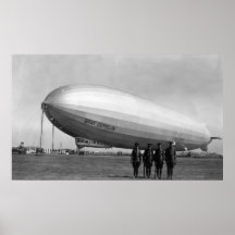 Close-Up Graf Zeppelin Blimp View Posters