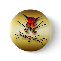 CLOSE-UP KITTY CAT FACE buttons by dgpaulart CLOSE-UP KITTY CAT FACE buttons