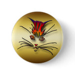 CLOSE-UP KITTY CAT FACE BUTTON