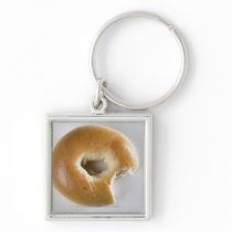Close-up of a bagel keychains