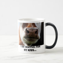 close up of a cow, I AM WAITNG FOR MY KISS... mugs
