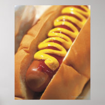 close-up of a hotdog print