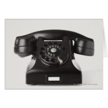 Close-up of a rotary phone card