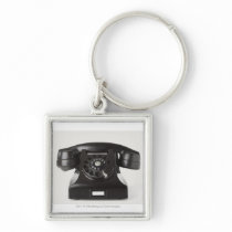 Close-up of a rotary phone key chains