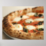 Close-up of a whole pizza pie posters