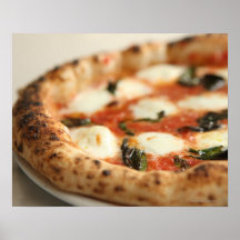 Close-up of a whole pizza pie posters