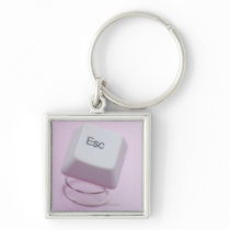 Close-up of an escape key key chain