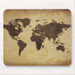 Close up of antique world map 3 mousepad
