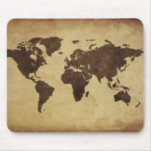 Close up of antique world map 3 mousepad