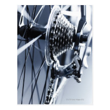 Close up of bicycle gears 2 postcard