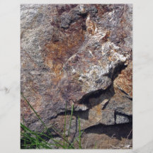Close-up of Brown Rock on a grassy Landscape Flyers