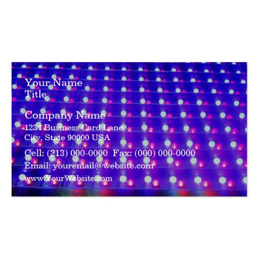 Close Up of LED Lights Business Card Zazzle