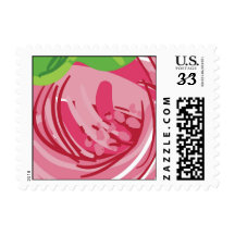 Close up of pink flower postage