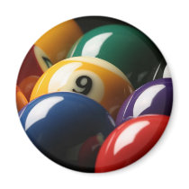 Close Up of Pool Balls Refrigerator Magnets