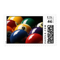 Close Up of Pool Balls Stamp