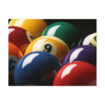 Close Up of Pool Balls Postcard