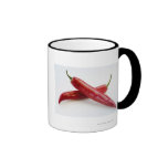 Close up of red chili peppers coffee mug