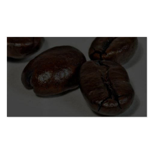 Close Up Of Some Unground Coffee Beans Business Card Template (back side)