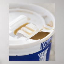 Close up of take out coffee posters
