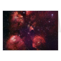 Close Up of the Cat's Paw Nebula NGC 6334 Gum 64 Greeting Cards