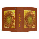 Close Up Peek into the Face of a Sunflower Vinyl Binder