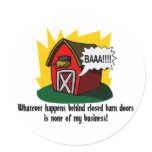 Closed Barn Doors Sticker