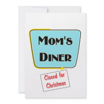 Closed for Christmas Mom's diner t-shirts & gifts. invitations by holidaywhimsy Closed for Christmas Mom's diner t-shirts & gifts. invitations