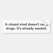 Closed mind bumper stickers