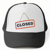 closed sign hats