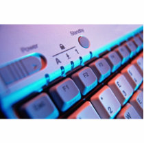 Closer view of computer keyboard cut outs