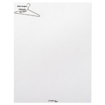 closet hanger customized letterhead