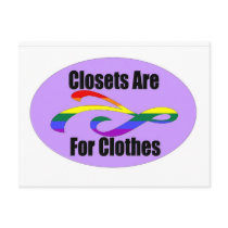 Closets Are For Clothes postcards