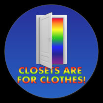 Closets are for Clothes stickers