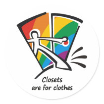 Closets are for Clothes stickers