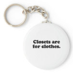 CLOSETS ARE FOR CLOTHES T-SHIRT KEY CHAIN