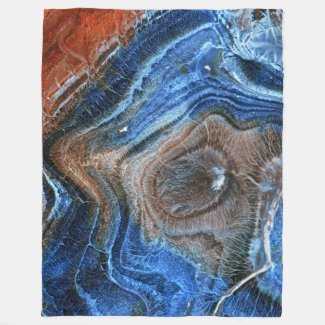 Closeup Agate Mineral With Nacre Fleece Blanket