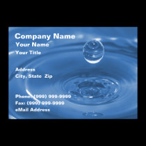 Closeup of Blue Water Drop business cards by GeoPappas Closeup of Blue Water Drop business cards