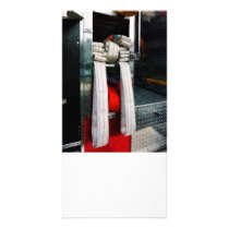 Closeup of Fire Hoses Custom Photo Card