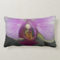 Closeup Orchid Lumbar Pillow pillows