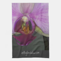 Closeup Orchid MoJo Kitchen Towel kitchen towels