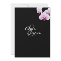 Closeup Orchid Wedding Invitation invitations