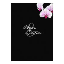 Closeup Orchid Wedding Invitation invitations