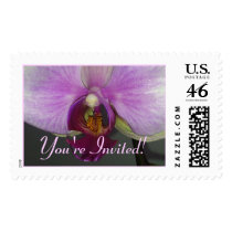 Closeup Orchid Wedding Postage RSVP Stamp stamps