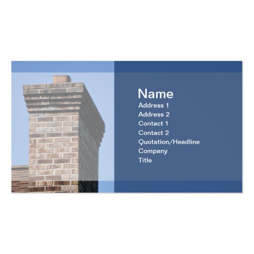 closeup photo of a brick chimney for a house business card templates