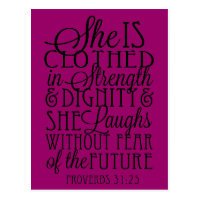 Clothed in Strength & Dignity Postcard