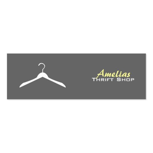 Clothes Hanger Business Cards -Color Changeable. (front side)